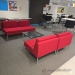 Red  Keilhauer Dario Wide Reception Sofa Lounge Chair